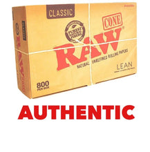 Load image into Gallery viewer, raw classic LEAN size cone W tip FULL BOX ( 800 pack)+ 3 GLASS cone holder tip