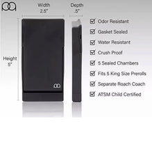 Load image into Gallery viewer, JPAQ Odor Resistant Joint Holder Roach Tube Stash Box Pot 2 packs(white+BLACK)