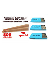 Load image into Gallery viewer, RAW cone 98 special Size Cone(1000pk, 500pk)+3X steel slide lock cone holder case