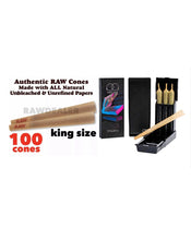 Load image into Gallery viewer, raw cone classic king size pre rolled cone(100 pack)+JPAQ trio cone holder case