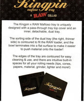 Load image into Gallery viewer, raw rolling kingpin X Collab Mafioso Rolling Tray+glass knuckle cone bubbler pip