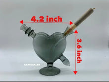 Load image into Gallery viewer, fashion glass pink heart water cone bubbler pipe fit for raw zig zag cone