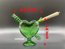 Load image into Gallery viewer, fashion glass pink heart water cone bubbler pipe fit for raw zig zag cone
