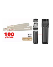Load image into Gallery viewer, RAW organic hemp 1 1/4 size cone(200pk, 100pk, 50pk)+cone herb grinder filler storage 3in1