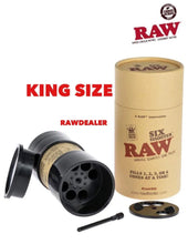 Load image into Gallery viewer, Raw 6 six Shooter loader king size+steel slide lock case+glass cone tip