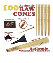 Load image into Gallery viewer, RAW Classic King Size Cones(100 pk)+raw cone loader+GLASS TIP +PHILADELPHIA TU