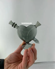 Load image into Gallery viewer, fashion glass pink heart water cone bubbler pipe fit for raw zig zag cone