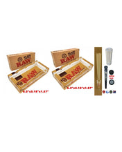Load image into Gallery viewer, 2x RAW Classic Pack Glass Ashtray 6.3x3.1x1.57 + safety lock tube+glass cone tip