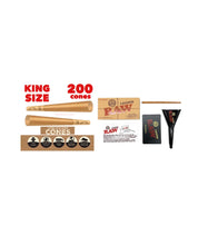 Load image into Gallery viewer, Zig Zag king size Unbleached Cone(200PK, 100PK, 50PK)+raw king size cone loader