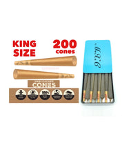 Load image into Gallery viewer, Zig Zag KING size Unbleached Cone (200Pack)+steel slide lock cone holder case