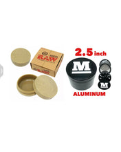 Load image into Gallery viewer, raw magnetic stash jar +aluminum 2.5inch large herb grinder