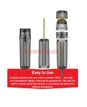 Load image into Gallery viewer, RAW star glass rolling tray 6”x4” + cone herb grinder filler storage 3in 1