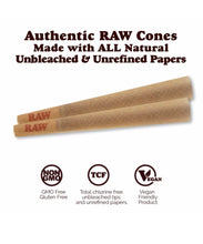 Load image into Gallery viewer, Raw cone Classic King Size Cone(500 Pk )+3x tube +GLASS CONE TIP+cone filler