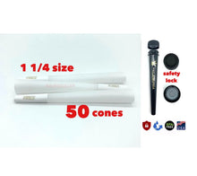 Load image into Gallery viewer, vibes hemp pre rolled cone 1 1/4 size + phily smell proof tube