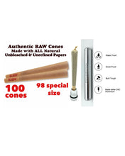 Load image into Gallery viewer, RAW Classic 98 special Size Cone(500, 300, 200, 100, 50)+aluminum sealed water smell tube joint