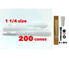 Load image into Gallery viewer, vibes hemp pre rolled cone 1 1/4 size +glass cone tip+ smell proof tube