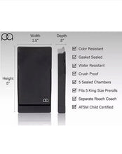 Load image into Gallery viewer, JPAQ trio Odor Resistant Joint Holder Roach Stash(BLACK)+steel slide lock case