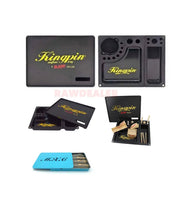 Load image into Gallery viewer, Kingpin X RAW Collab Mafioso Rolling Tray +steel slide lock cone case