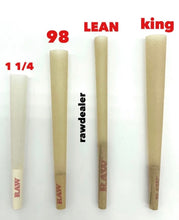 Load image into Gallery viewer, raw classic LEAN size pre-rolled cone  (100pk, 50pk)+ raw three tree cone case