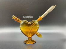 Load image into Gallery viewer, fashion glass pink heart water cone bubbler pipe fit for raw zig zag cone