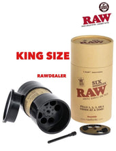 Load image into Gallery viewer, Raw six Shooter filler king size+M glass herb stash jar UV smell proof+boveda