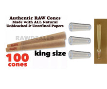 Load image into Gallery viewer, Raw cone Classic King Size pre rolled cone +3X glass cone holder tip