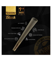 Load image into Gallery viewer, RAW BLACK 1 1/4 size cone(500PK, 300pk, 200pk & 100pk) +raw clipper lighter+glass cone tip+phily tube