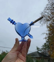 Load image into Gallery viewer, fashion glass pink heart water cone bubbler pipe fit for raw zig zag cone