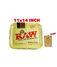 Load image into Gallery viewer, RAW large metal tray 11”x14”(original)+cone filler herb grinder storage 3 in 1