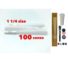 Load image into Gallery viewer, vibes hemp pre rolled cone 1 1/4 size +glass cone tip+ smell proof tube