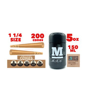 Load image into Gallery viewer, RAW Classic 98 special Size Cone(200pk, 100pk, 50pk)+steel slide lock cone joint holder case