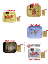 Load image into Gallery viewer, raw large rolling metal tray+raw tray crump catcher+raw lighter