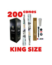 Load image into Gallery viewer, benji $100 bill pre rolled cone w tip king size(200 ok, 100pk, 50pk)+glass cone tip+phily tube