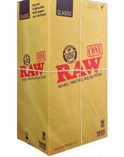 Load image into Gallery viewer, Raw cone Classic King Size pre rolled cone +3X glass cone holder tip