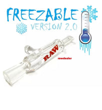 Load image into Gallery viewer, RAW roor CHILLER glass cone Tip 4" Glycerin FREEZABLE Cone RYO Holder Crutch