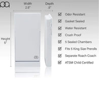 Load image into Gallery viewer, JPAQ Odor Resistant Joint Holder Roach Tube Stash Box Pot Herb 2 packs (WHITE)