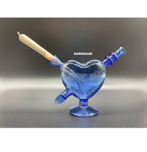 Load image into Gallery viewer, fashion glass pink heart water cone bubbler pipe fit for raw zig zag cone