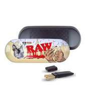 Load image into Gallery viewer, RAW X BOO JOHNSON SKATE DECK ROLLING TRAY 16.7”+raw three tree cone case holder