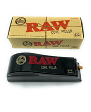 Load image into Gallery viewer, Raw 1 1/4 size cone Shooter filler +M glass herb jar UV smell proof+boveda