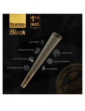 Load image into Gallery viewer, RAW BLACK 1 1/4 size cone FULL BOX 900+3X M glass jar UV smell proof+3X boveda