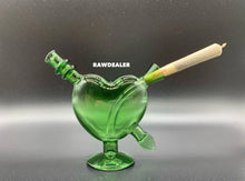 Load image into Gallery viewer, fashion glass pink heart water cone bubbler pipe fit for raw zig zag cone