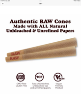 Load image into Gallery viewer, RAW Classic 98 special Size Pre-Rolled Cone +3X glass cone Holder tip
