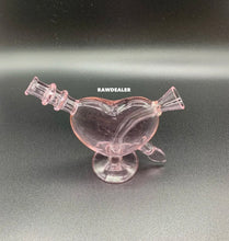 Load image into Gallery viewer, fashion glass pink heart water cone bubbler pipe fit for raw zig zag cone