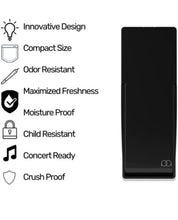 Load image into Gallery viewer, JPAQ trio Odor Resistant Joint Holder Roach Stash(BLACK)+steel slide lock case