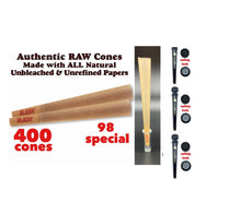 Load image into Gallery viewer, raw cone classic 98 special size pre rolled cone(500 pack)+3pcs tube +glass TIP