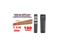 Load image into Gallery viewer, Raw classic 1 1/4 size pre rolled cone 50/100/200 cones + portable pre rolled cone 3in1 herb grinder filler storage