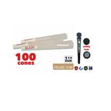 Load image into Gallery viewer, Raw organic 1 /4 size pre rolled cone with tip 50pk | 100pk | 200pk | 300pk | 500pk + Philadelphia smell proof tube