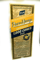 Load image into Gallery viewer, Pure hemp unbleached 1 1/4 size pre rolled cone 50PK 100PK | 1x philadelphia smell proof tube