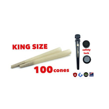 Load image into Gallery viewer, Pure hemp unbleached king size pre rolled cone 50PK 100PK | 1x philadelphia smell proof tube
