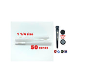 Load image into Gallery viewer, vibes hemp organic pre rolled cone 1 1/4 size 50pk | 100pk | 200pk | made IN france+Philadelphia BPA free smell proof tube